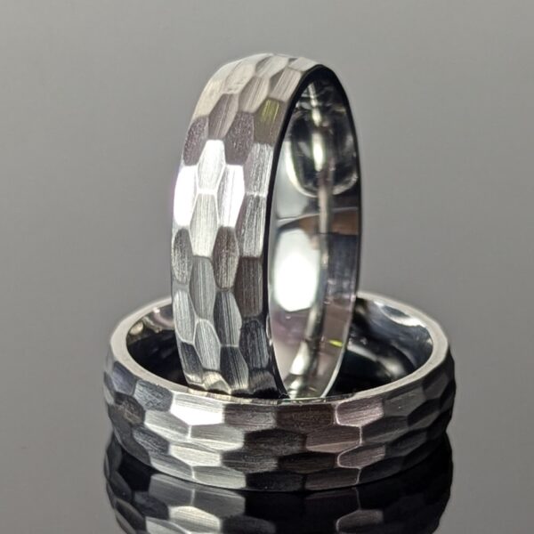 Hammer Forged Ring – Brushed Matte Finish Minimalist Band