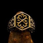 Arcadia Hexa – Hexagonal Signet Ring with Vintage Royal Detailing - Image 2