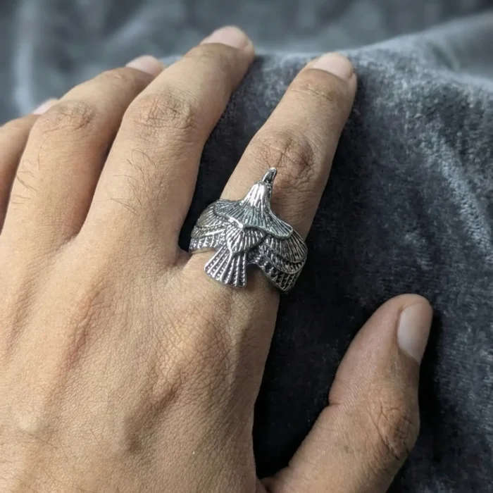 Wings of Power – Adjustable Eagle Ring - Image 2