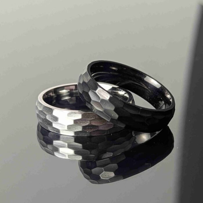 Hammer Forged Ring – Brushed Matte Finish Minimalist Band - Image 3