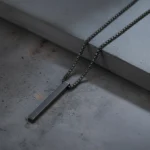 Vertical Bar Pendant - Sleek Stainless Steel Design - Image 3