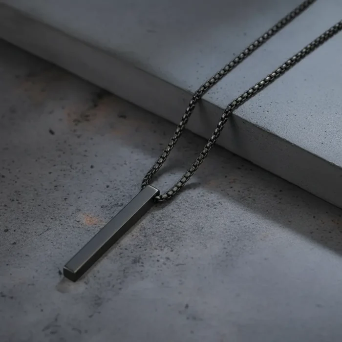 Vertical Bar Pendant - Sleek Stainless Steel Design - Image 3