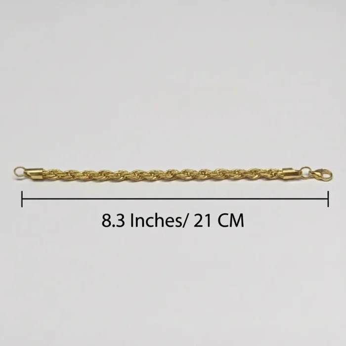 Golden Aura – Twisted Rope Bracelet - Image 3