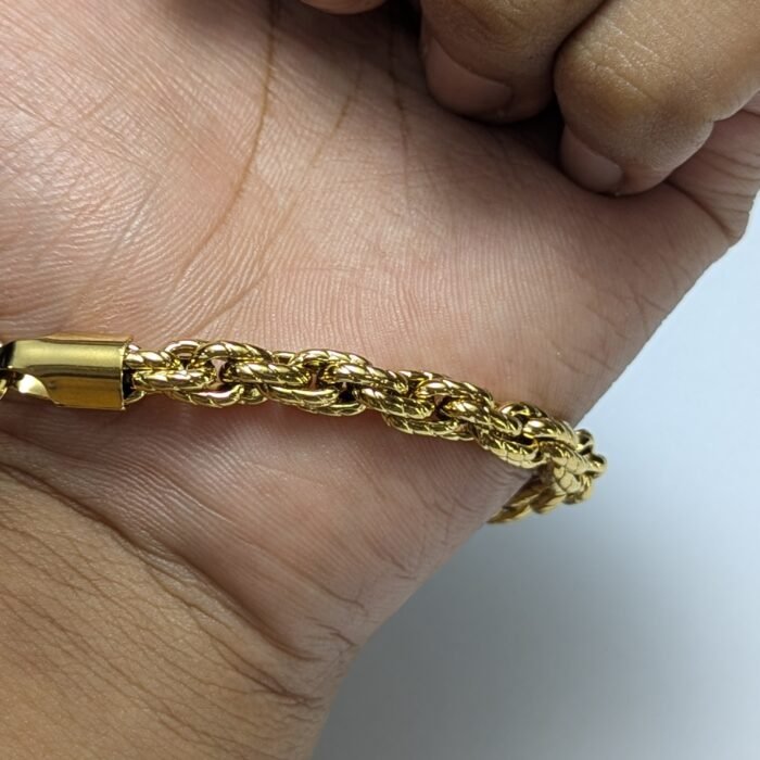 Golden Aura – Twisted Rope Bracelet - Image 4