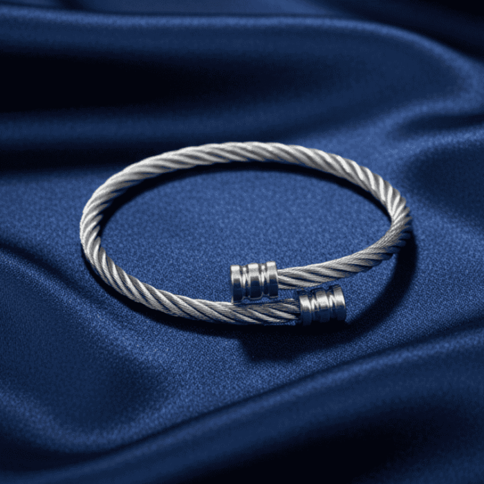 Silver Helix – Braided Rope Bracelet - Image 2