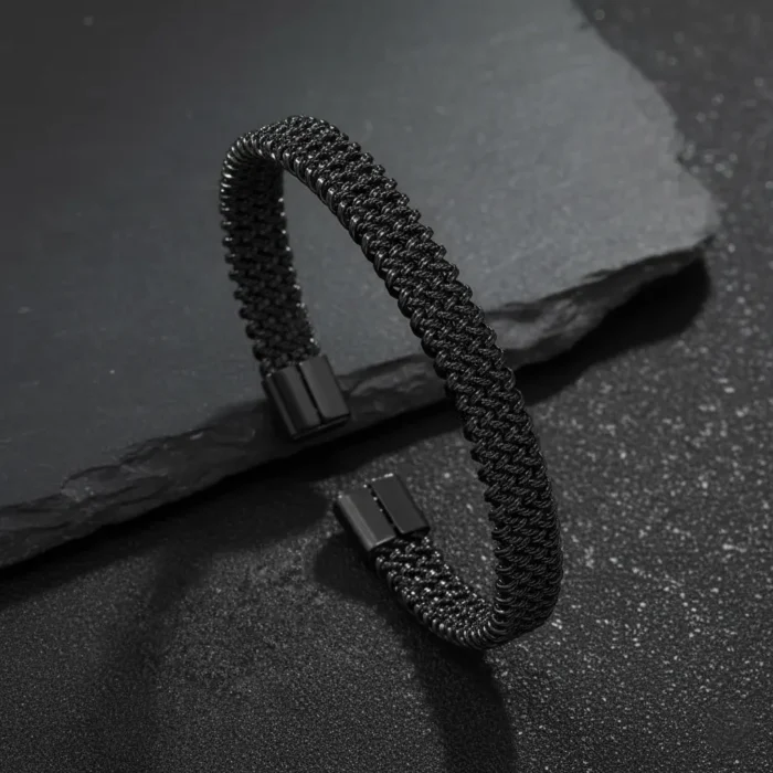 Titan Weave – Modern Cuff Bracelet - Image 2