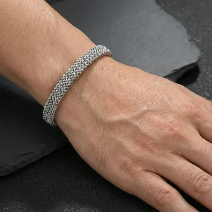 Titan Weave – Modern Cuff Bracelet - Image 3