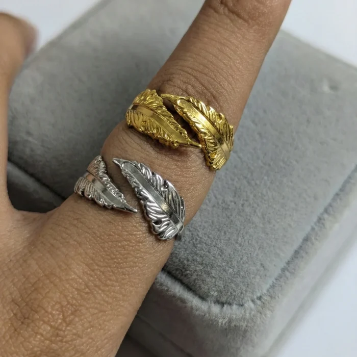 Hidden Leaf – Adjustable Ring - Image 3